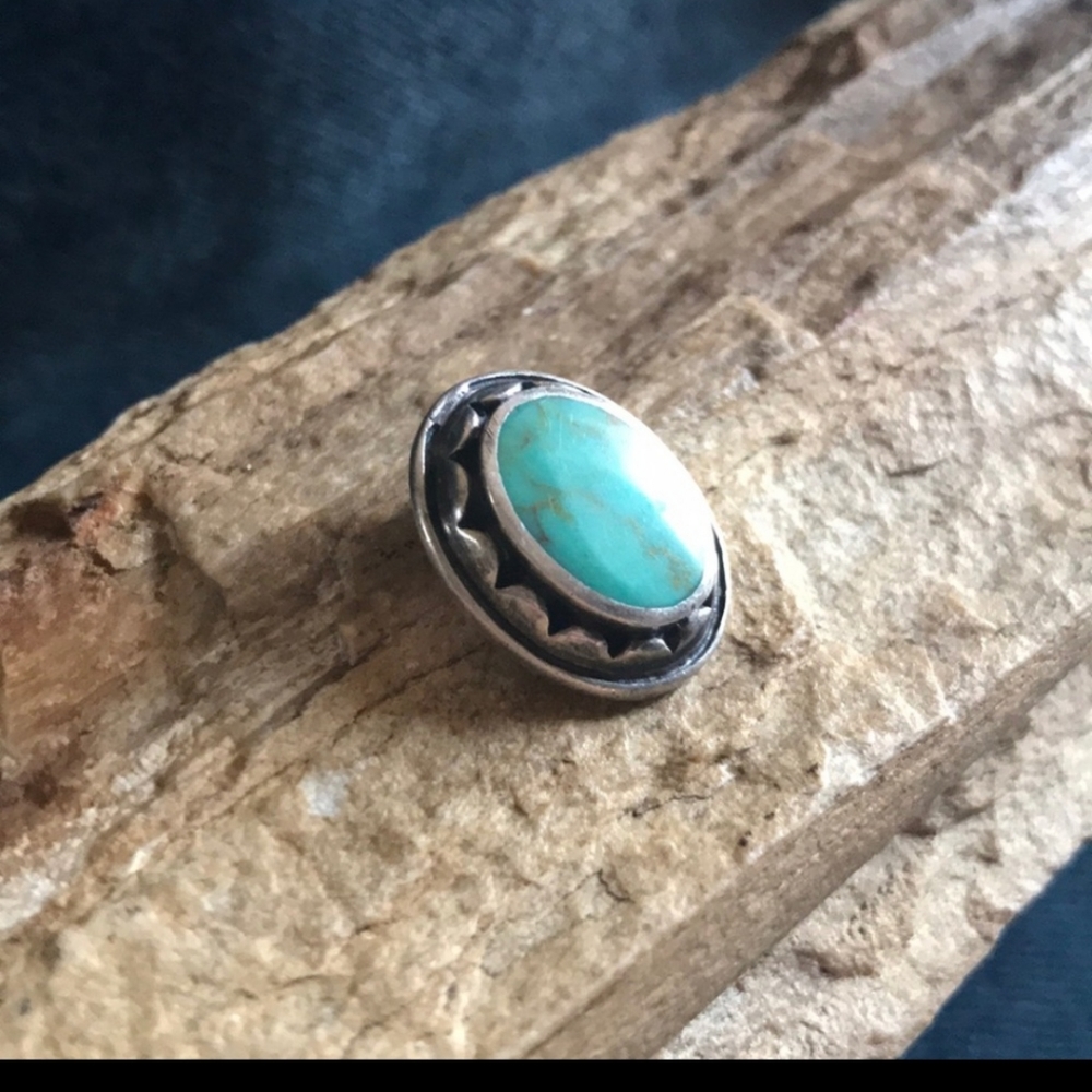 Sterling silver genuine turqoise pendant
